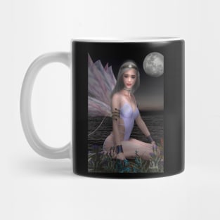 Fairy in moonlight by the sea Mug